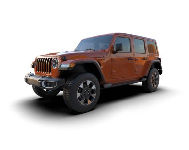 modern SUv beyaz arkaplanda izole edildi