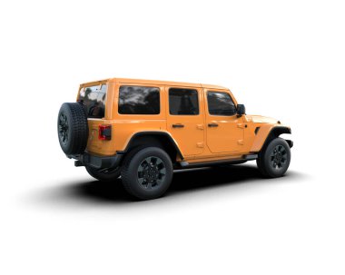 modern SUv beyaz arkaplanda izole edildi