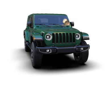 beyaz arka planda modern araba