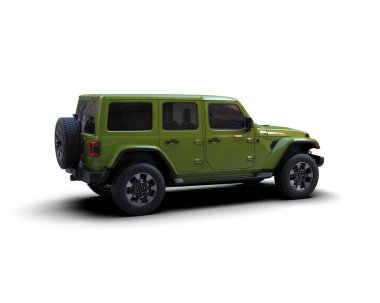 modern yeşil SUV - 3D görüntüleme