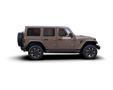 modern SUv beyaz arkaplanda izole edildi. 3 boyutlu görüntüleme - 3 boyutlu