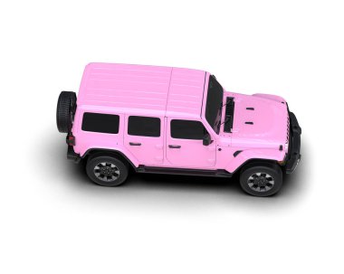 pembe modern SUV arabası