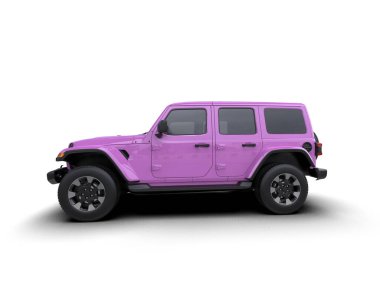 Vücudunun yüksek çözünürlüklü modern mor cip. 3d oluşturma