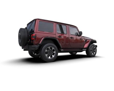 Beyaz arka planda suv araba