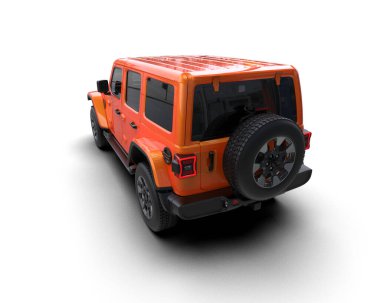 modern SUv kırpma yolu ile beyaz arkaplanı izole etti