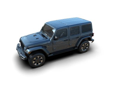 araba beyaz arkaplanda izole edildi