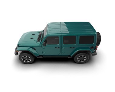 modern SUv beyaz arkaplanda izole edildi