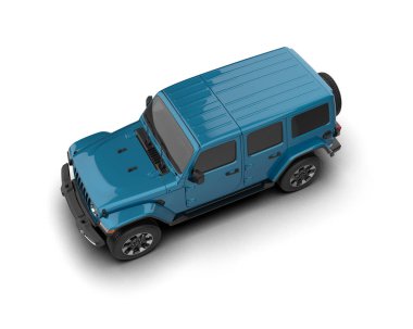 beyaz arkaplanda modern araba