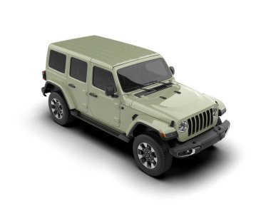 modern SUv beyaz arkaplanda izole edildi