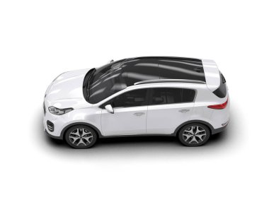 modern beyaz SUV arabası