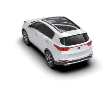 modern lüks beyaz spor araba - ön manzara