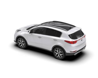 modern araba arka planda izole edilmiş 3 boyutlu - illüstrasyon