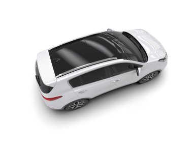 Boş siyah yüzeyi olan modern bir araba. 3d illüstrasyon