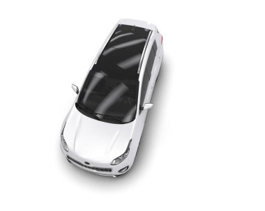 beyaz bir arabanın yan görüntüsü