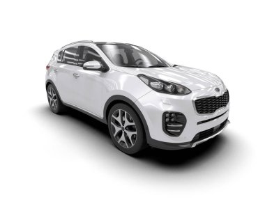 beyaz modern araba - ön görünüm