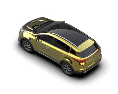 araba beyaz arkaplanda izole edildi