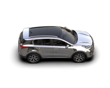 beyaz arkaplanda modern araba