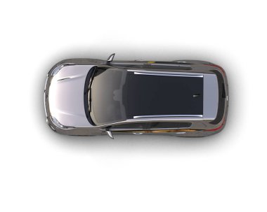 araba yan görünümü, beyaz arkaplanda izole.