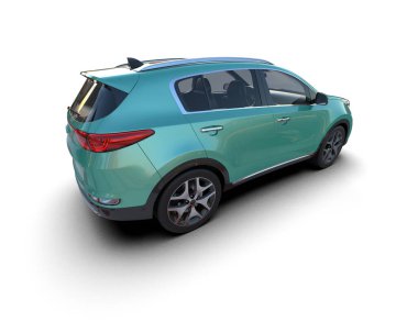 Mavi SUV 'un 3 boyutlu resmi