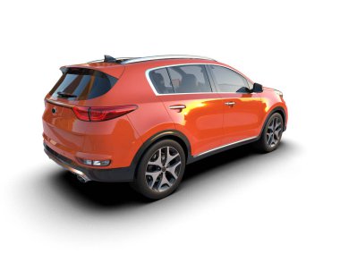 modern SUV beyaz üzerine