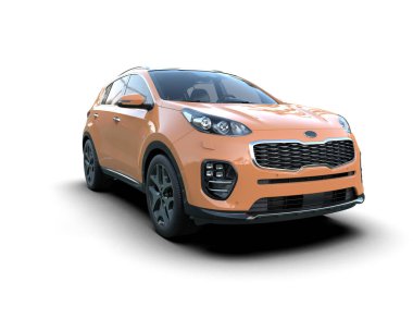 beyaz arka planda modern araba.