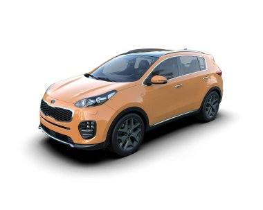 turuncu spor araba - ön manzara