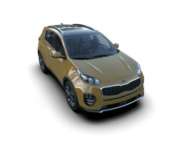 sarı küçük modern araba