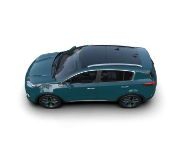 mavi modern elektrikli araba