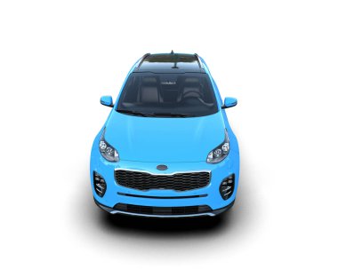 beyaz arkaplandaki modern araba 3 boyutlu görüntüleme