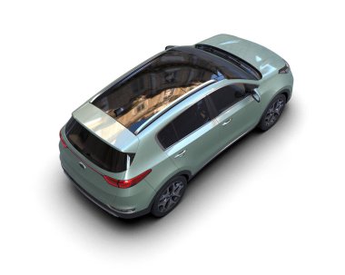 SUv beyaz arkaplanda izole edildi.