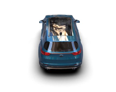 beyaz arkaplandaki modern araba 3 boyutlu görüntüleme