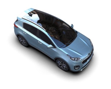 modern araba arka planda izole edilmiş - d