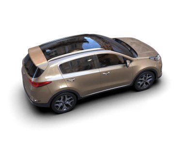 kompakt araba aile şehri, 3 boyutlu resimleme