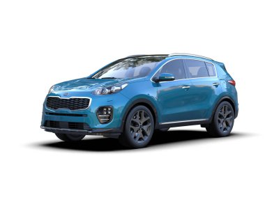 beyaz arkaplanda modern araba