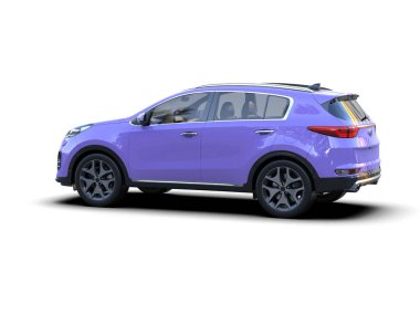 kırpma yolu ile beyaz arkaplan üzerinde modern araba