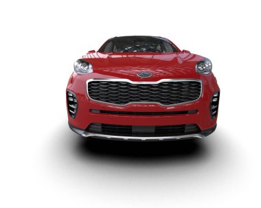 kırmızı modern araba izole