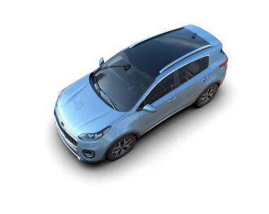 Araba arka planda izole. 3d illüstrasyon.