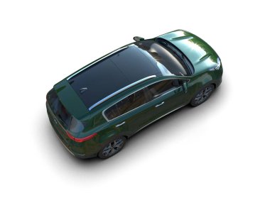 beyaz arka planda modern araba.