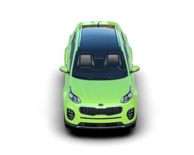 modern yeşil şehir arabası