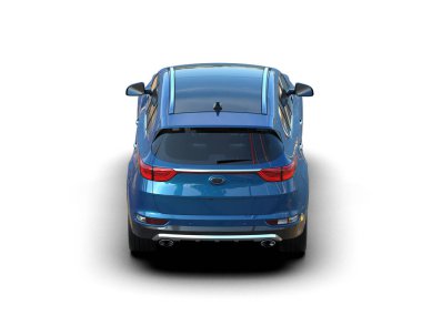 modern araba beyaz arkaplanda izole edilmiş 3 boyutlu görüntüleme