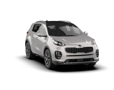 beyaz modern kompakt spor araba - yan görünüm