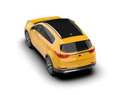 Modern sarı spor araba