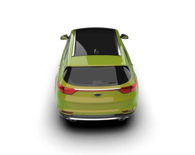 Beyaz arka planda 3 boyutlu araba