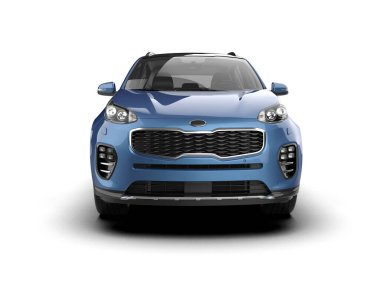 modern mavi elektrikli araba