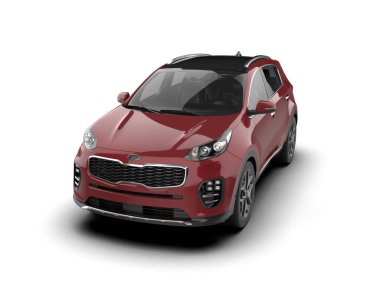 Modern kompakt şehir spor arabası. 3d oluşturma