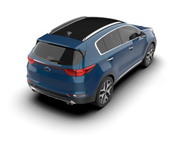 Beyaz arka planda siyah araba.