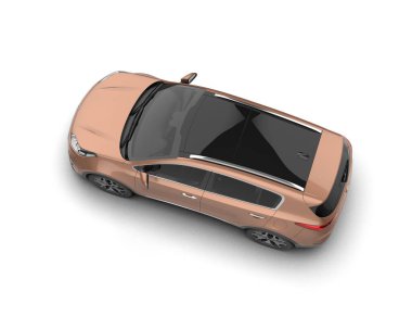 Araba beyazda izole edilmiş. 3d oluşturma