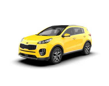 modern spor araba beyaz arka planda izole