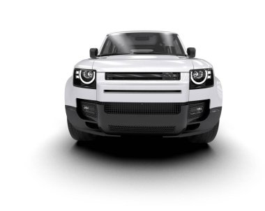 Beyaz bir arka plan üzerinde siyah bir spor araba