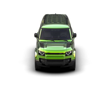 yeşil kentsel modern şehir jipi - arka görünüm.